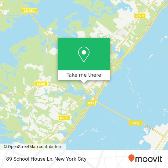 Mapa de 89 School House Ln, Ocean View, NJ 08230