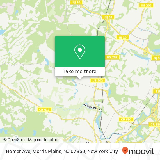 Homer Ave, Morris Plains, NJ 07950 map