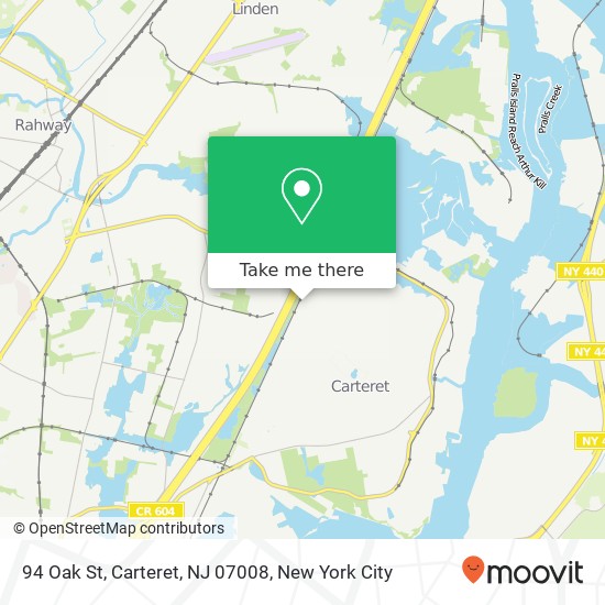 94 Oak St, Carteret, NJ 07008 map