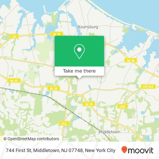 Mapa de 744 First St, Middletown, NJ 07748
