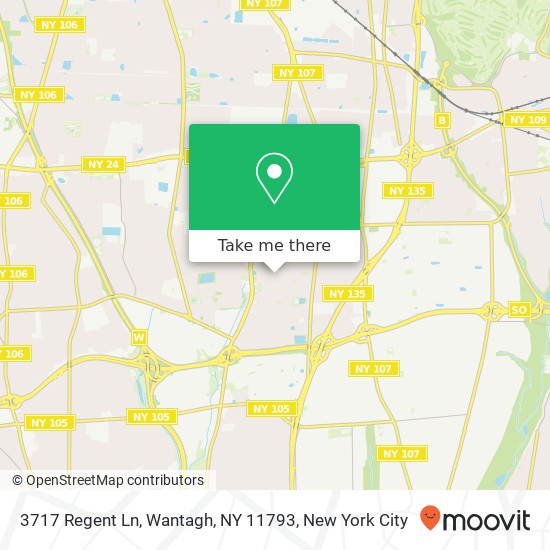Mapa de 3717 Regent Ln, Wantagh, NY 11793