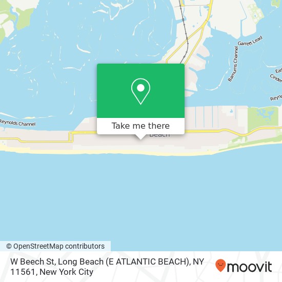 Mapa de W Beech St, Long Beach (E ATLANTIC BEACH), NY 11561
