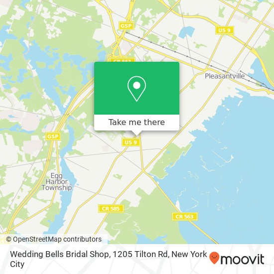 Wedding Bells Bridal Shop, 1205 Tilton Rd map