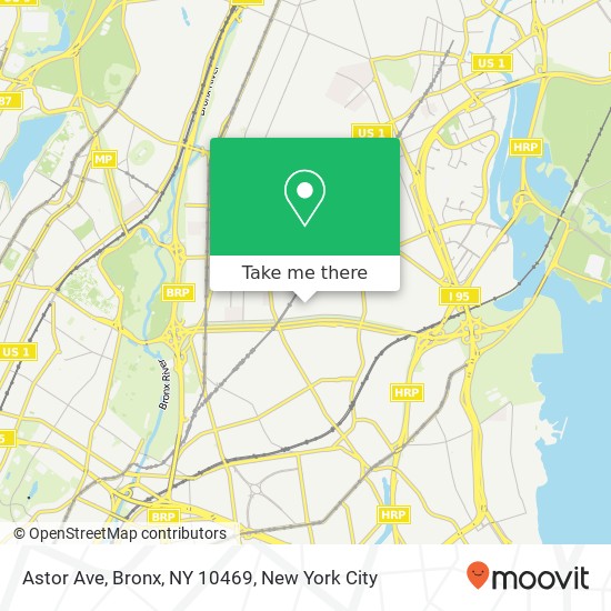 Astor Ave, Bronx, NY 10469 map