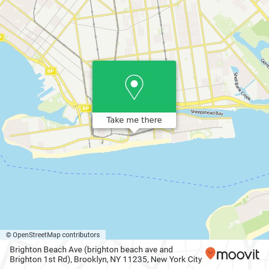 Mapa de Brighton Beach Ave (brighton beach ave and Brighton 1st Rd), Brooklyn, NY 11235