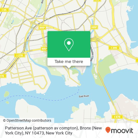 Patterson Ave (patterson av compton), Bronx (New York City), NY 10473 map