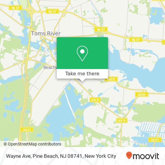 Mapa de Wayne Ave, Pine Beach, NJ 08741