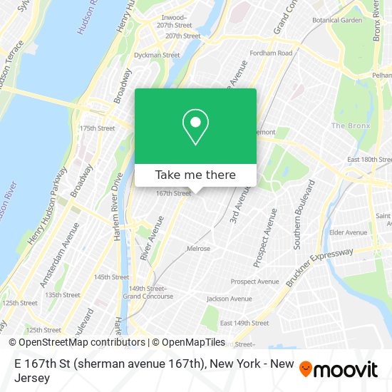 Mapa de E 167th St (sherman avenue 167th)