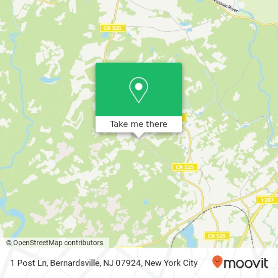 1 Post Ln, Bernardsville, NJ 07924 map