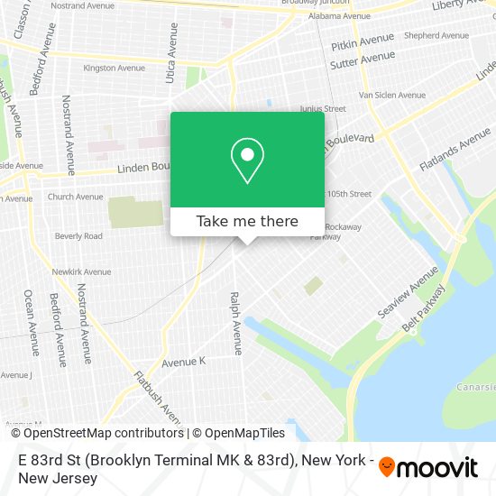 E 83rd St (Brooklyn Terminal MK & 83rd) map