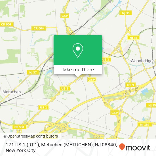 171 US-1 (RT-1), Metuchen (METUCHEN), NJ 08840 map