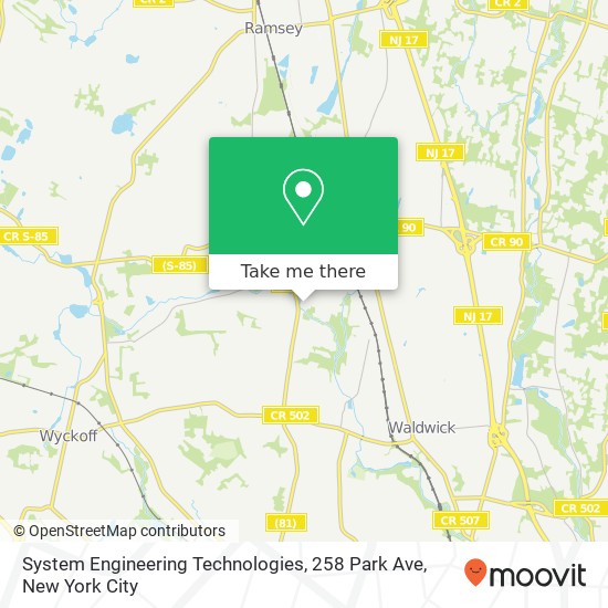 System Engineering Technologies, 258 Park Ave map