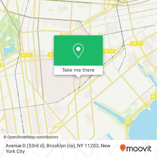 Avenue D (53rd d), Brooklyn (ny), NY 11203 map