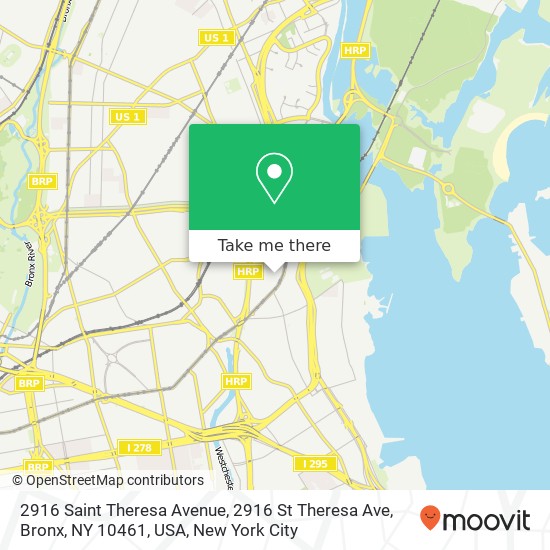 2916 Saint Theresa Avenue, 2916 St Theresa Ave, Bronx, NY 10461, USA map