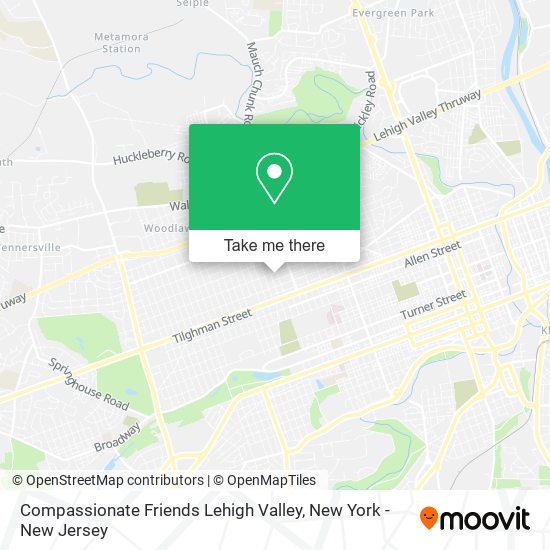 Compassionate Friends Lehigh Valley map