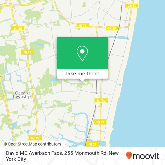 David MD Averbach Facs, 255 Monmouth Rd map