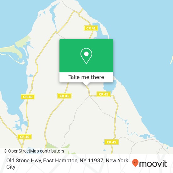 Mapa de Old Stone Hwy, East Hampton, NY 11937