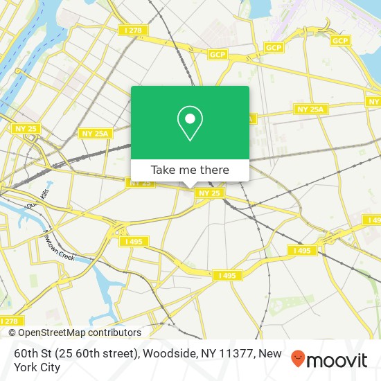 60th St (25 60th street), Woodside, NY 11377 map