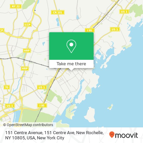 151 Centre Avenue, 151 Centre Ave, New Rochelle, NY 10805, USA map
