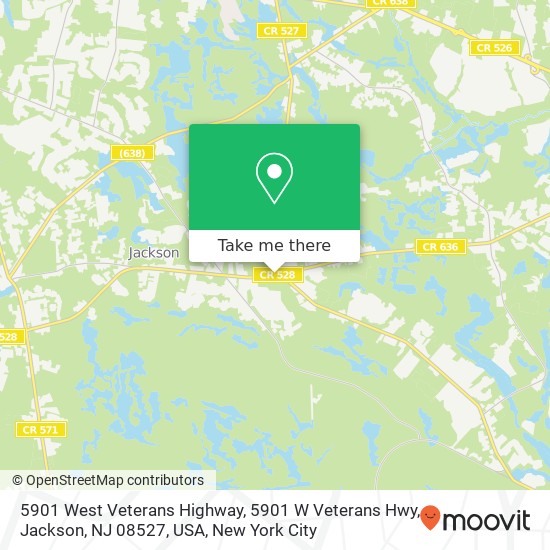 5901 West Veterans Highway, 5901 W Veterans Hwy, Jackson, NJ 08527, USA map