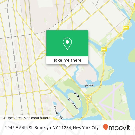 Mapa de 1946 E 54th St, Brooklyn, NY 11234