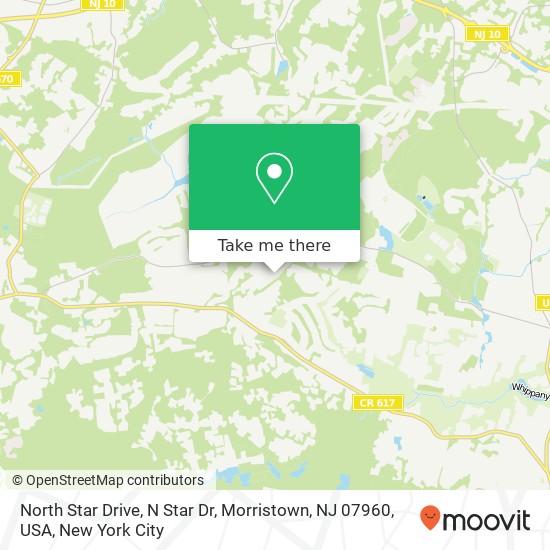 North Star Drive, N Star Dr, Morristown, NJ 07960, USA map