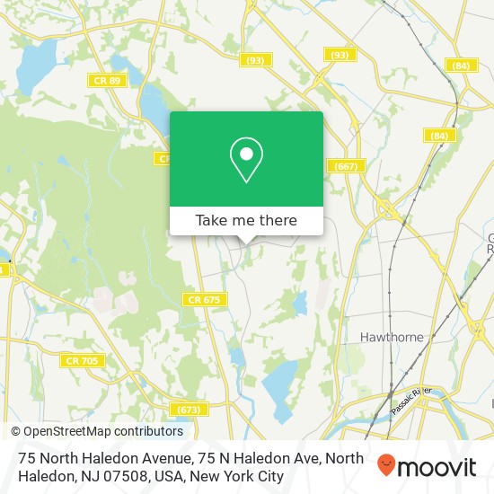 Mapa de 75 North Haledon Avenue, 75 N Haledon Ave, North Haledon, NJ 07508, USA