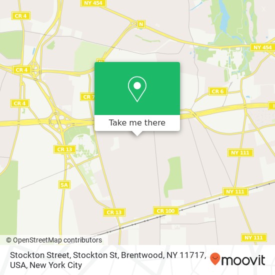 Mapa de Stockton Street, Stockton St, Brentwood, NY 11717, USA