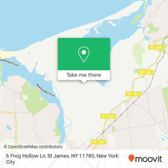 Mapa de 6 Frog Hollow Ln, St James, NY 11780