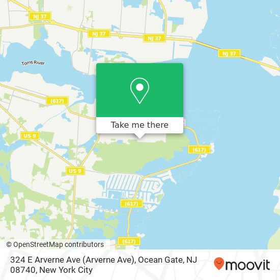 324 E Arverne Ave (Arverne Ave), Ocean Gate, NJ 08740 map