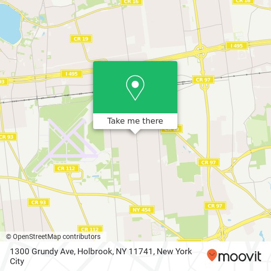 Mapa de 1300 Grundy Ave, Holbrook, NY 11741