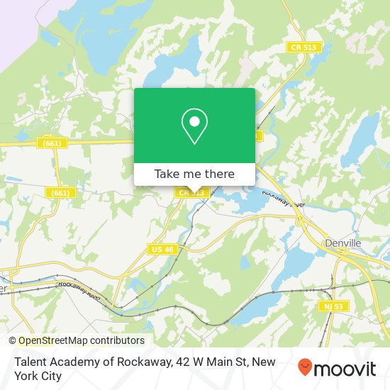 Talent Academy of Rockaway, 42 W Main St map