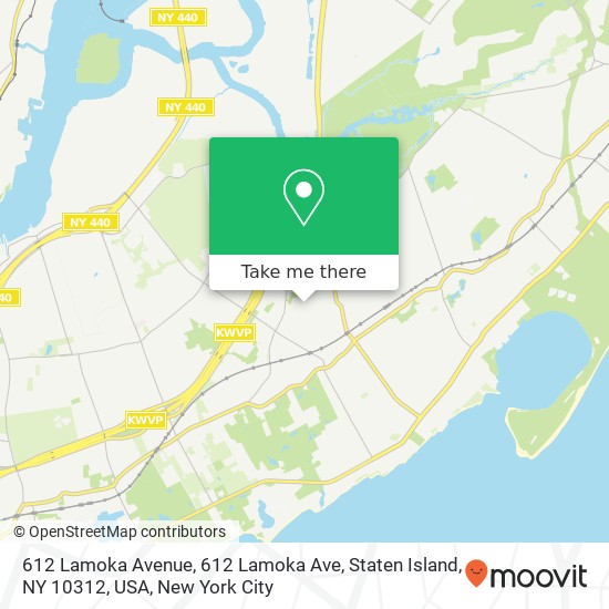 612 Lamoka Avenue, 612 Lamoka Ave, Staten Island, NY 10312, USA map