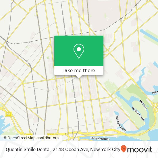 Mapa de Quentin Smile Dental, 2148 Ocean Ave