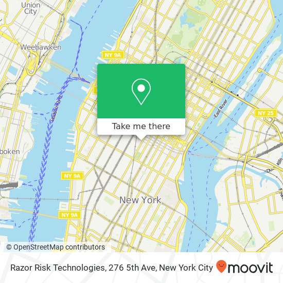 Razor Risk Technologies, 276 5th Ave map