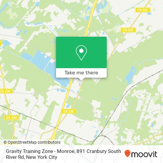 Gravity Training Zone - Monroe, 891 Cranbury South River Rd map