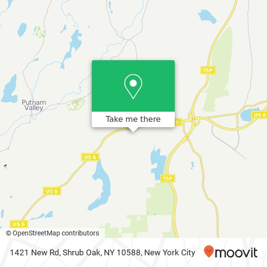 Mapa de 1421 New Rd, Shrub Oak, NY 10588