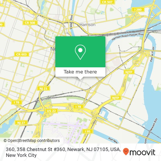 360, 358 Chestnut St #360, Newark, NJ 07105, USA map