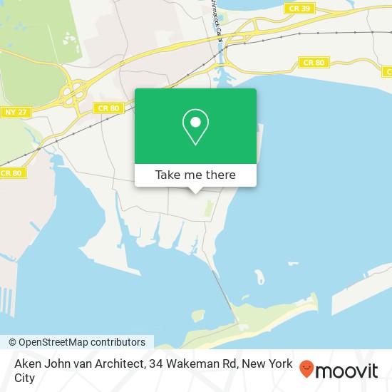 Aken John van Architect, 34 Wakeman Rd map