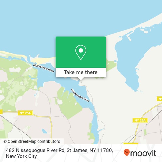 Mapa de 482 Nissequogue River Rd, St James, NY 11780