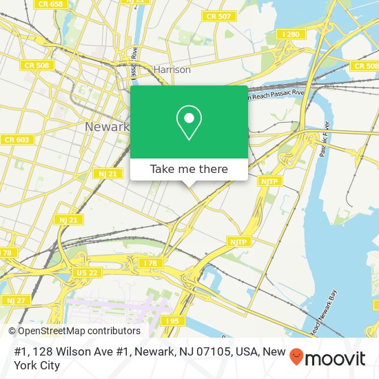 #1, 128 Wilson Ave #1, Newark, NJ 07105, USA map