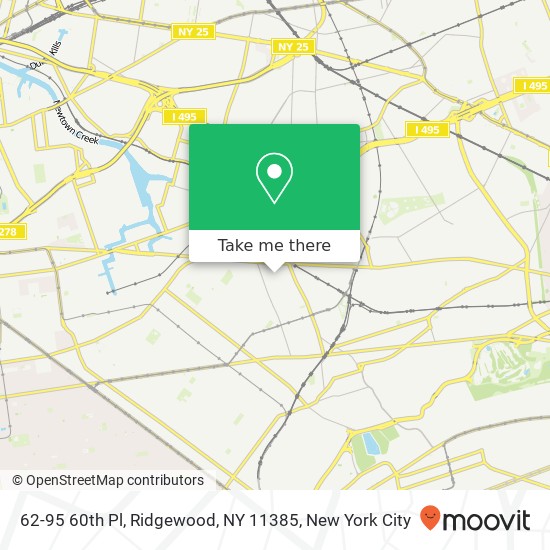 Mapa de 62-95 60th Pl, Ridgewood, NY 11385