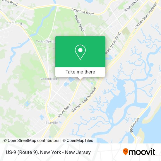 Mapa de US-9 (Route 9), Ocean View (SEAVILLE), NJ 08230