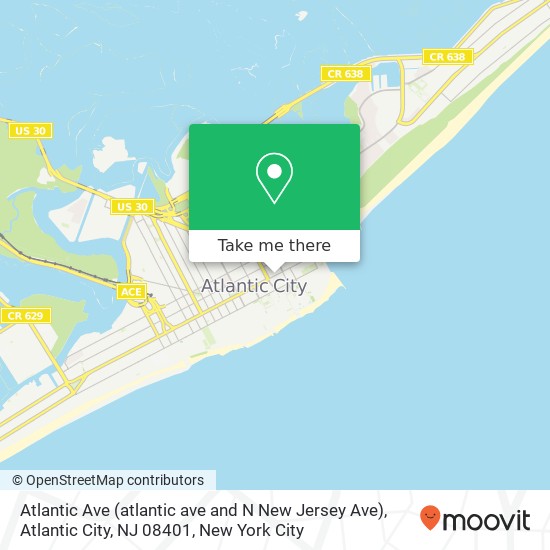 Mapa de Atlantic Ave (atlantic ave and N New Jersey Ave), Atlantic City, NJ 08401