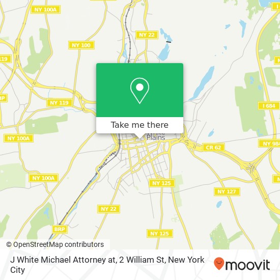 J White Michael Attorney at, 2 William St map