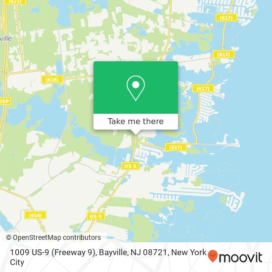 Mapa de 1009 US-9 (Freeway 9), Bayville, NJ 08721