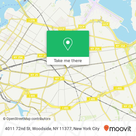 4011 72nd St, Woodside, NY 11377 map