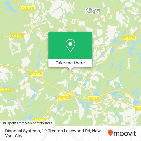 Disposal Systems, 19 Trenton Lakewood Rd map