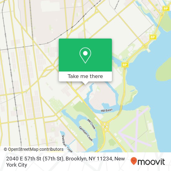 Mapa de 2040 E 57th St (57th St), Brooklyn, NY 11234