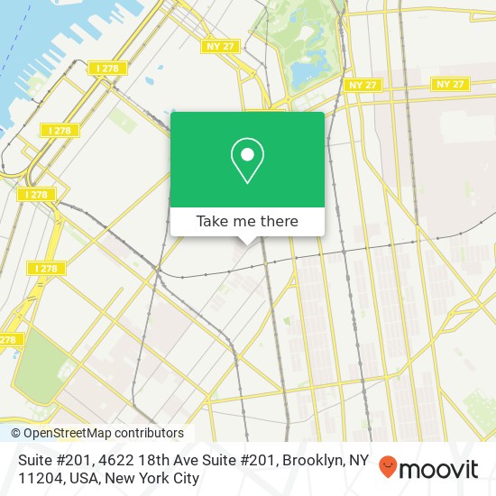 Suite #201, 4622 18th Ave Suite #201, Brooklyn, NY 11204, USA map